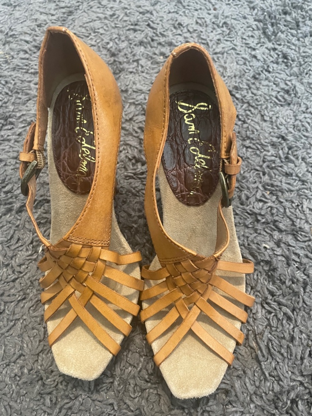 Sam Edelman Tan Woven Leather Women’s Sandals